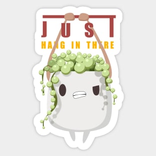 Just Hang in There! String of Pearls Sticker